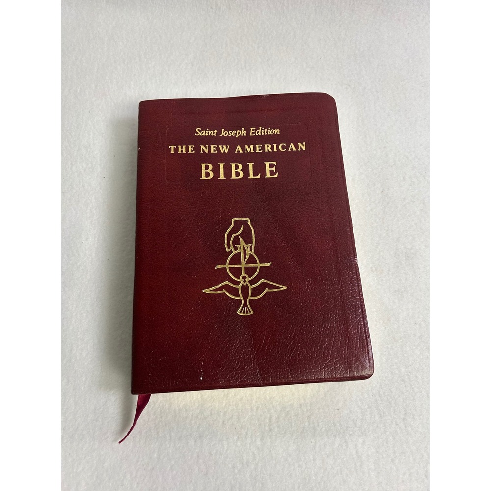 Catholic Saint Joseph Edition New American Bible Large Type Illustrated Burgundy